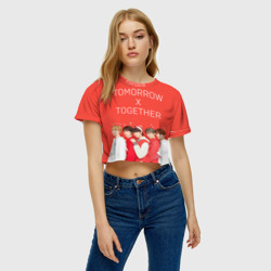 Женская футболка Crop-top 3D Tomorrow X together - фото 2