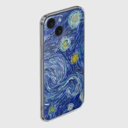 Чехол для iPhone 15 силиконовый с защитой камеры Полотно ван Гога - фото 2