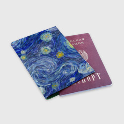 Обложка для паспорта матовая кожа Полотно ван Гога - фото 2