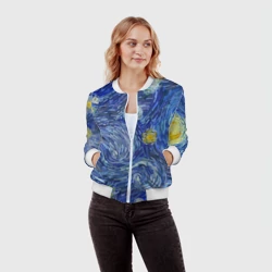 Женский бомбер 3D Полотно ван Гога - фото 2