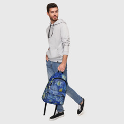 Рюкзак с принтом Полотно ван Гога для любого человека, вид спереди №5. Цвет основы: белый