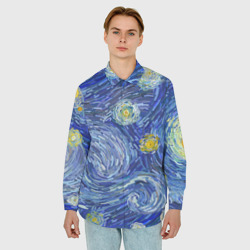 Мужская рубашка oversize 3D Полотно ван Гога - фото 2