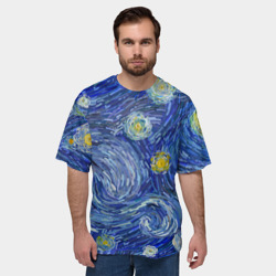 Мужская футболка oversize 3D Полотно ван Гога - фото 2
