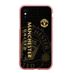 Чехол для iPhone XS Max матовый Манчестер Юнайтед - team coat of arms