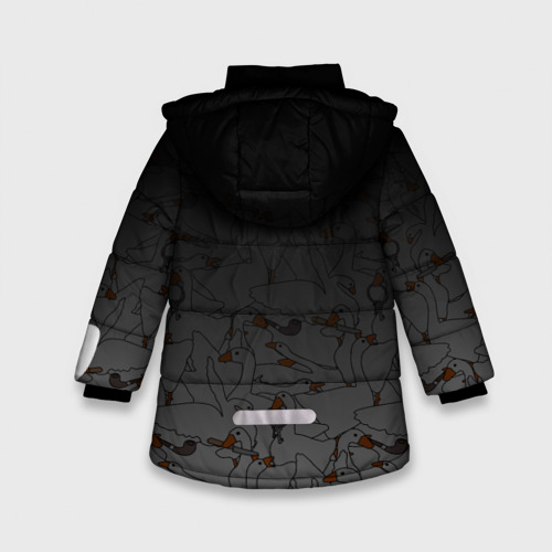 Зимняя куртка для девочек 3D Untitled Goose Game, цвет черный - фото 2