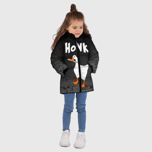 Зимняя куртка для девочек 3D Untitled Goose Game, цвет черный - фото 5