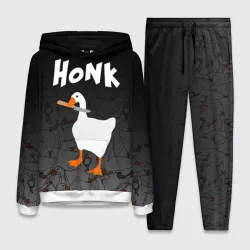 Женский костюм с толстовкой 3D Untitled Goose Game