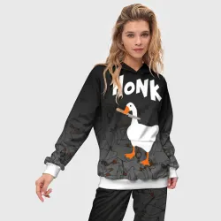 Женский костюм с толстовкой 3D Untitled Goose Game - фото 2