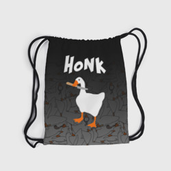Рюкзак с принтом Untitled Goose Game для любого человека, вид спереди №5. Цвет основы: белый