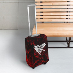 Чехол для чемодана 3D Velial Squad red abstract - фото 2