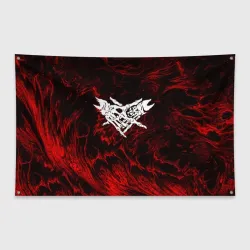 Флаг-баннер Velial Squad red abstract