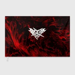Флаг 3D Velial Squad red abstract