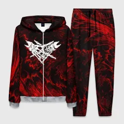 Мужской костюм 3D Velial Squad red abstract