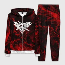 Мужской костюм 3D Velial Squad red abstract