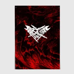 Постер Velial Squad red abstract