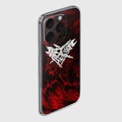 Чехол для iPhone 16 Pro Max силиконовый с защитой камеры Velial Squad red abstract - фото 2