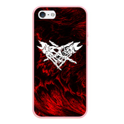 Чехол для iPhone 5/5S матовый Velial Squad red abstract