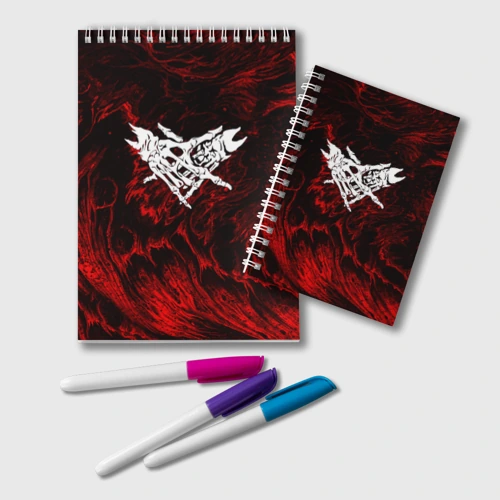 Блокнот Velial Squad red abstract