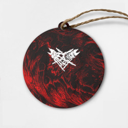 Деревянная игрушка круг Velial Squad red abstract