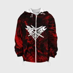 Детская куртка 3D Velial Squad red abstract
