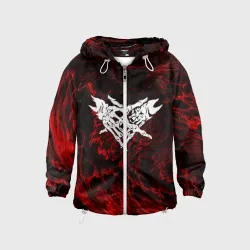 Детская ветровка 3D Velial Squad red abstract