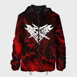 Мужская куртка 3D Velial Squad red abstract
