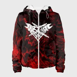 Женская куртка 3D Velial Squad red abstract