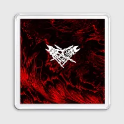Магнит 55*55 Velial Squad red abstract