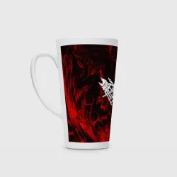 Кружка Латте Velial Squad red abstract