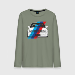 Мужской лонгслив хлопок BMW M3 E30 M флаг