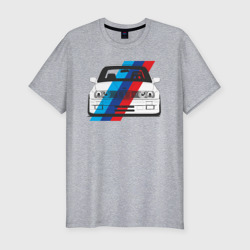 Мужская футболка хлопок Slim BMW M3 E30 M флаг