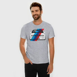 Мужская футболка хлопок Slim BMW M3 E30 M флаг - фото 2