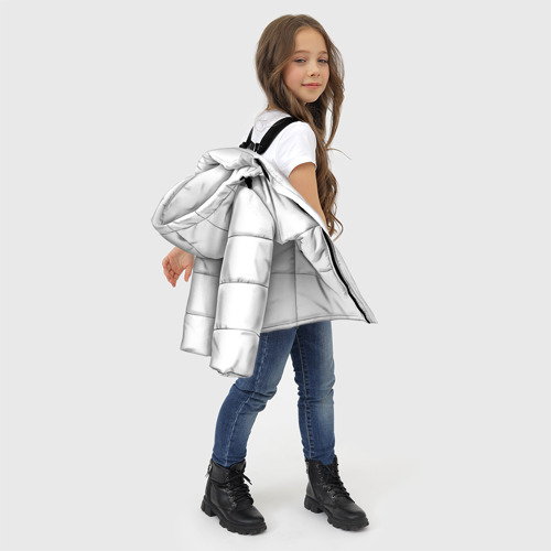 Зимняя куртка для девочек 3D Без дизайна, цвет светло-серый - фото 6