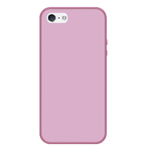 Чехол для iPhone 5/5S матовый Без дизайна, цвет розовый