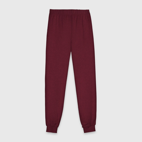 Женские пижамные штаны Без дизайна, цвет меланж-бордовый