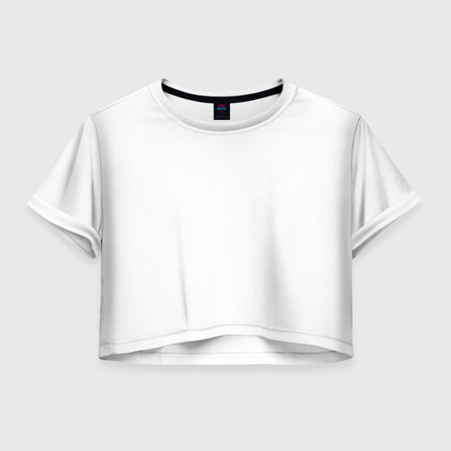 Женская футболка Crop-top 3D Без дизайна Фото 01 Женская футболка Crop-top 3D Без дизайна Фото 01