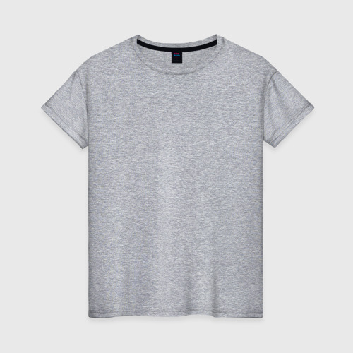 Женская футболка хлопок Без дизайна, цвет меланж