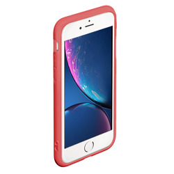 Чехол для iPhone 6/6S матовый с принтом Без дизайна для любого человека, вид спереди №2. Цвет основы: красный