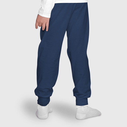 Детские пижамные штаны Без дизайна, цвет темно-синий - фото 5