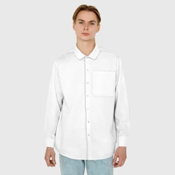 Мужская рубашка oversize 3D Без дизайна - фото 2