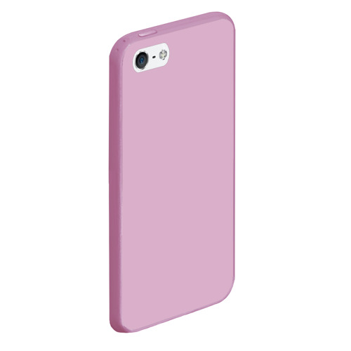 Чехол для iPhone 5/5S матовый Без дизайна, цвет розовый - фото 3