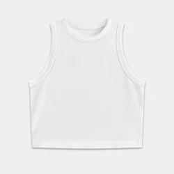 Женская укороченная майка-топ хлопок Без дизайна