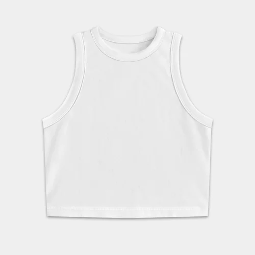 Женская укороченная майка-топ хлопок Без дизайна