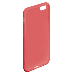 Чехол для iPhone 6/6S матовый с принтом Без дизайна для любого человека, вид спереди №4. Цвет основы: красный