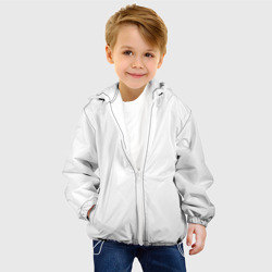 Куртка с принтом Без дизайна для ребенка, вид на модели спереди №2. Цвет основы: белый