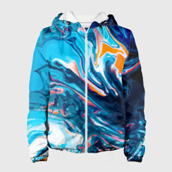 Женская куртка 3D Волны красок
