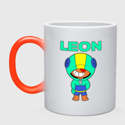 Кружка хамелеон Brawl Stars Leon