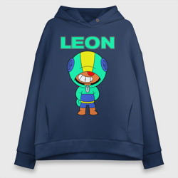 Женское худи Oversize хлопок Brawl Stars Leon