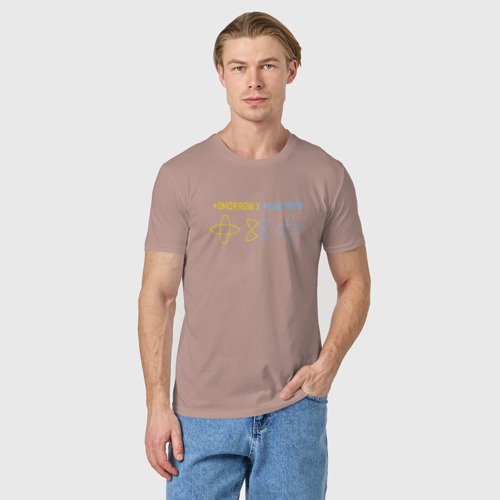 Мужская футболка хлопок TOMORROW X TOGETHER (TXT), цвет пыльно-розовый - фото 3