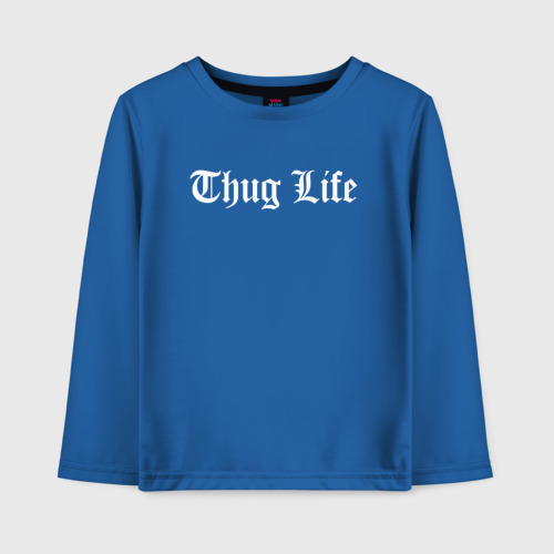 Детский лонгслив хлопок Thug life, цвет синий